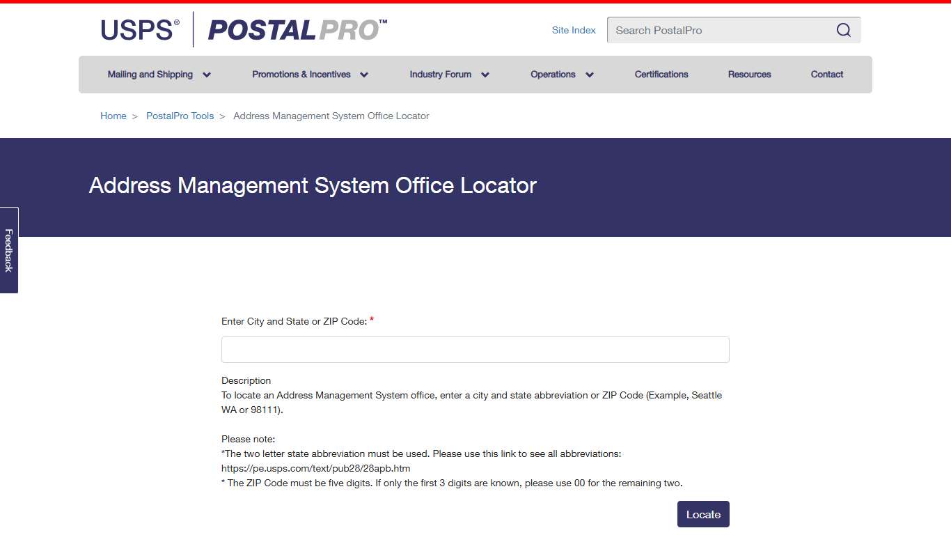 Address Management System Office Locator | PostalPro