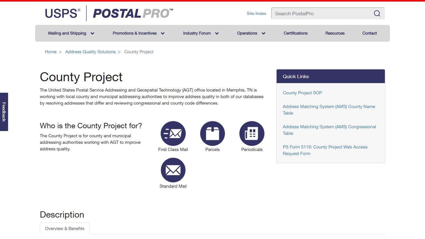 County Project | PostalPro