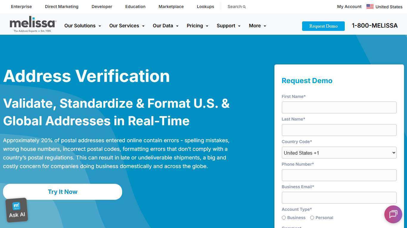 Address Verification - Postal Address Validation