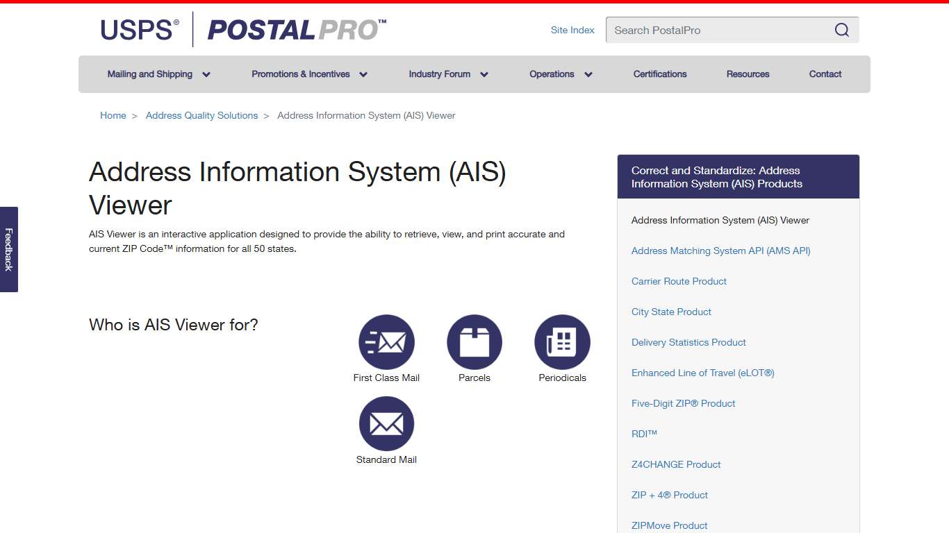 Address Information System (AIS) Viewer | PostalPro