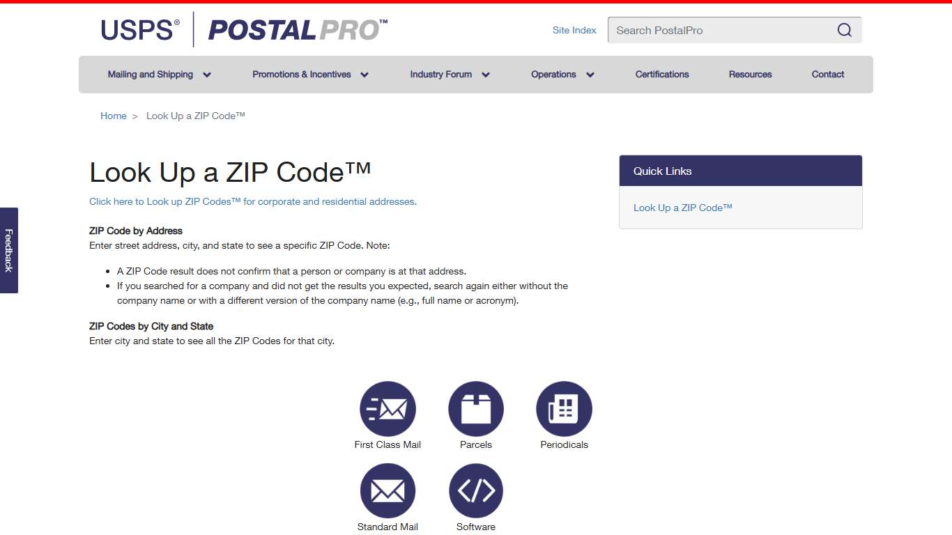 Look Up a ZIP Code™ | PostalPro